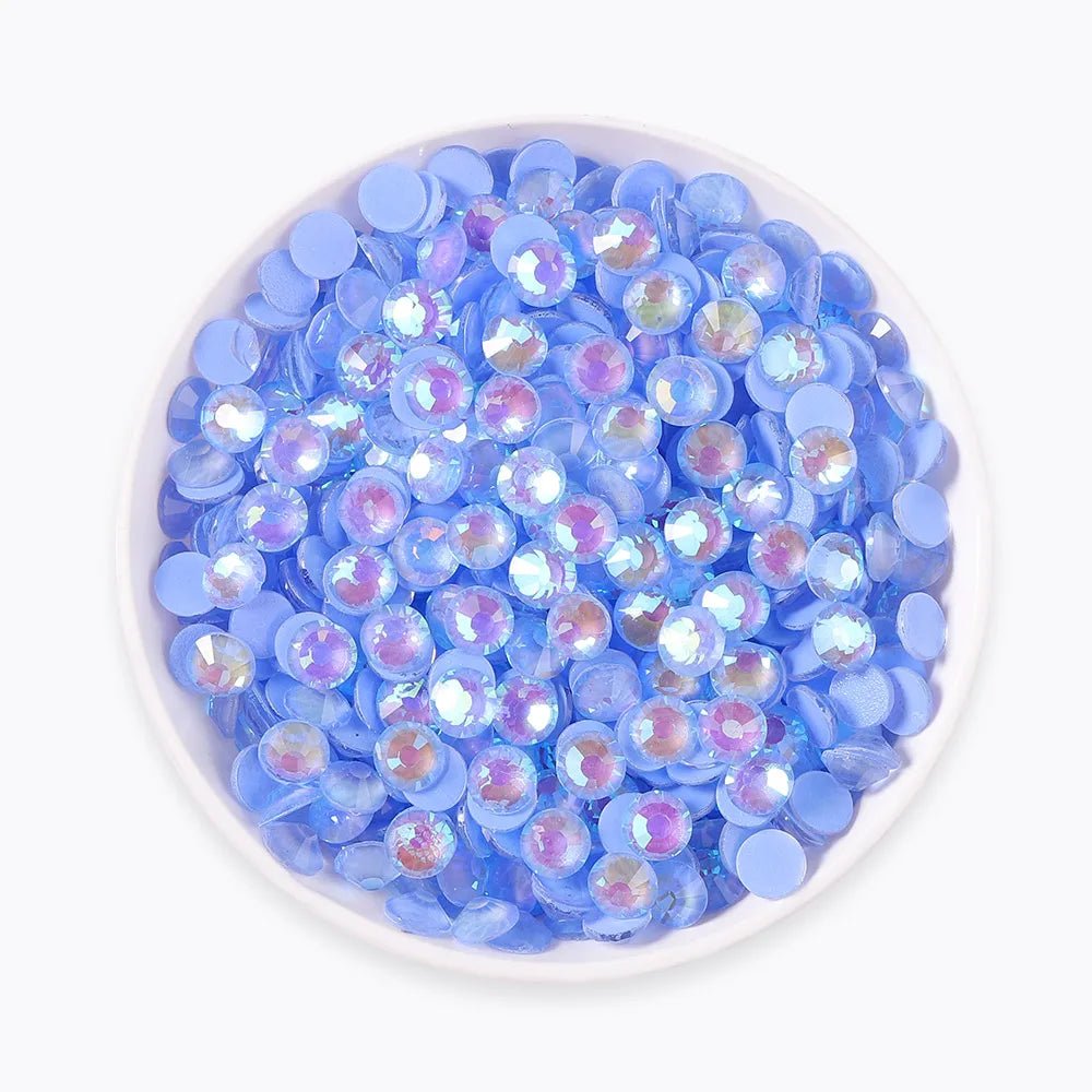 QIYI High Quality Silver Back Mocha Crystal Rhinestones Glass 16 Cut Non Hot Fix Crystal AB Rhinestones for Women Bikini