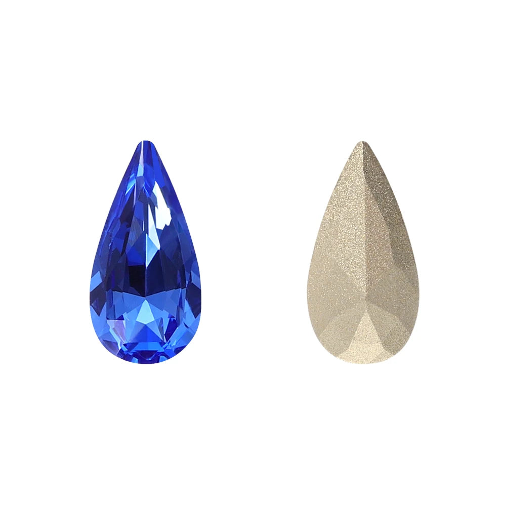 New Arrival Tear Drop Shape K9 Glass Grade AAAAAA Fancy Shape Sparkling Bright Shining Point Back Loose Customized Rhinestones