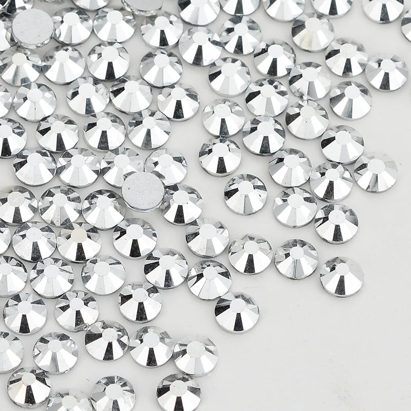 Glass Rhinestone Non Hot Fix Glass Labrador Color Rhinestones Boutique for Dance Costumes Crystal Craft