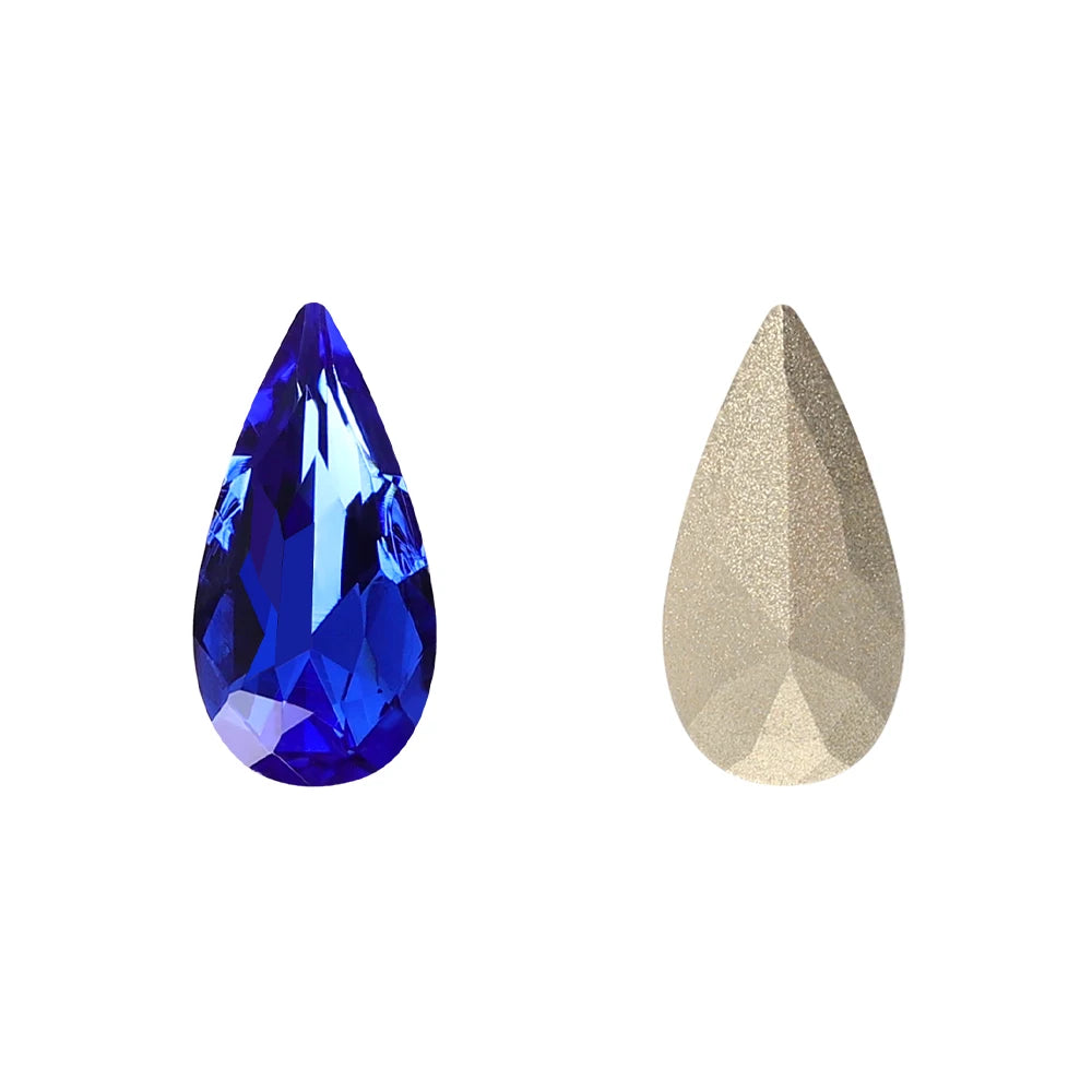 4322 Tear Drop Shape K9 Glass Grade AAAAAA High Quality 12 Facets Customized Color Point Back Rhinestone for Clothing Decoration