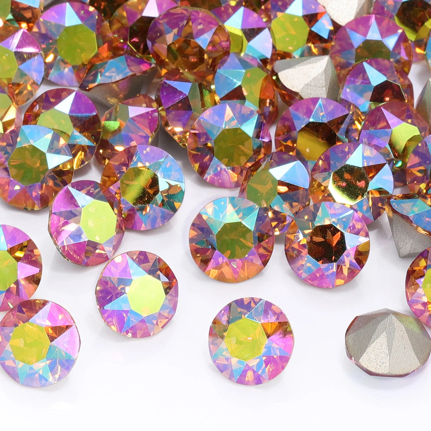 QIYI 2024 New Arrival Factory Wholesale AB Colors Grade AAAAAA Luxury K9 XIRIUS Chaton Pointback Rhinestone for Decoration Cloth