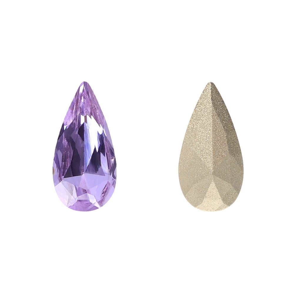 4322 Tear Drop Shape K9 Glass Grade AAAAAA High Quality 12 Facets Customized Color Point Back Rhinestone for Clothing Decoration