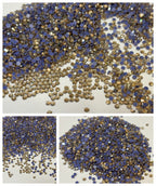 Gold AB Flat Back Rhinestone Factory Wholesale Hot Fix Glass Crystal Rhinestone Nail Art DIY Decoration Materials