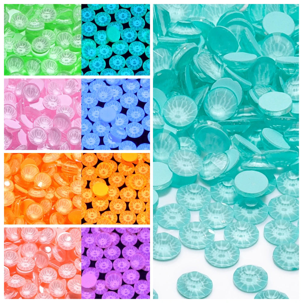 2024 New Colors Neon Glow in the Dark Bling Bling Macaron Non Hotfix Flat Back Rhinestones Glass Bulk Glass Crystal