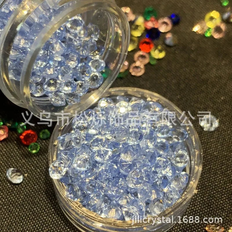 Wholesale Unique Gradient Coloured Plastic Resin Rhinestones Loose Beads for DIY Accessories Bulk Craft Materials