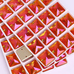 3240 Pure Glass Flat Back Grade AAAAAA Quality 12mm/14mm/16mm/22mm Square Shape Sew-on Rhinestones for Garment Decoration