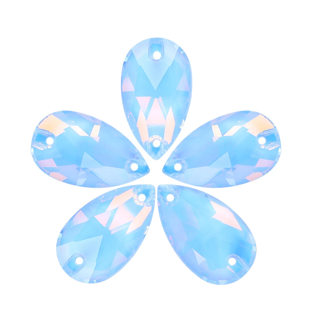 High Quality Hand-Sew on DIY Drill Drop-Shaped  Glass Crystal Rhinestone Sew-On  Setting for Shoes & Dresses for Fashion