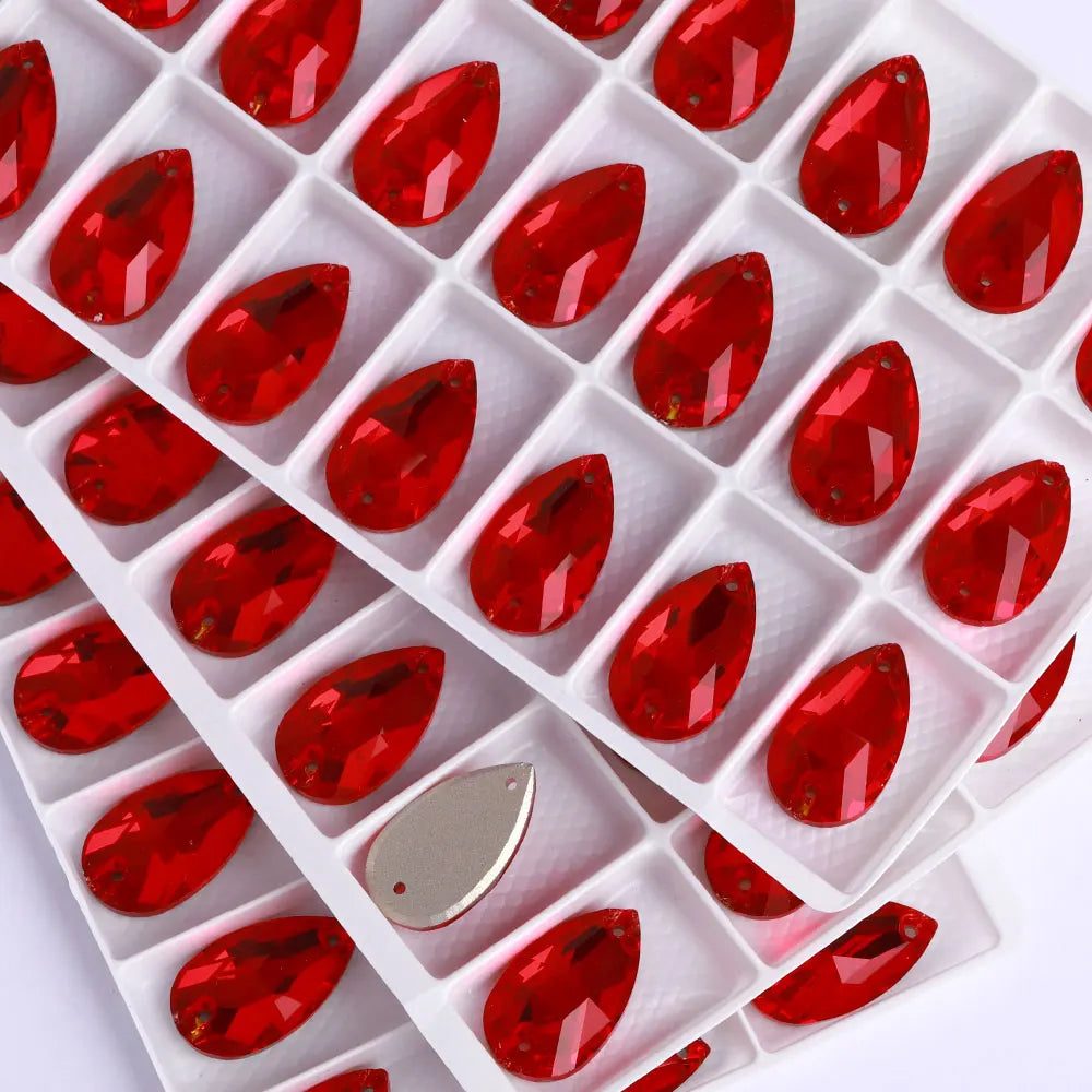 Wholesales Customize New Trend Drop  Shapes Colors Crystal Beads Sewing-On Rhinestones for Jewelry Clothes