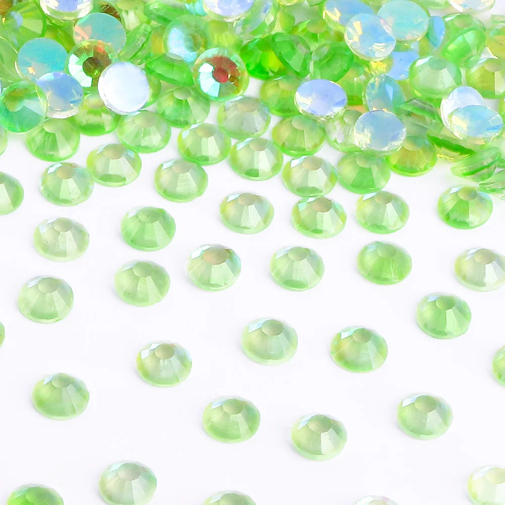 QIYI Factory Direct Wholesale Aurora SS3-SS30 Flat Back Non Hotfix Glitter Diamond Stone Bulk Rhinestones for Nail Charms