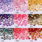 2024 Exquisite Bottled 3mm/5mm/6mm Resin Flat Back Crystal Rhinestone Self Adhesive Nail Diamond Decoration