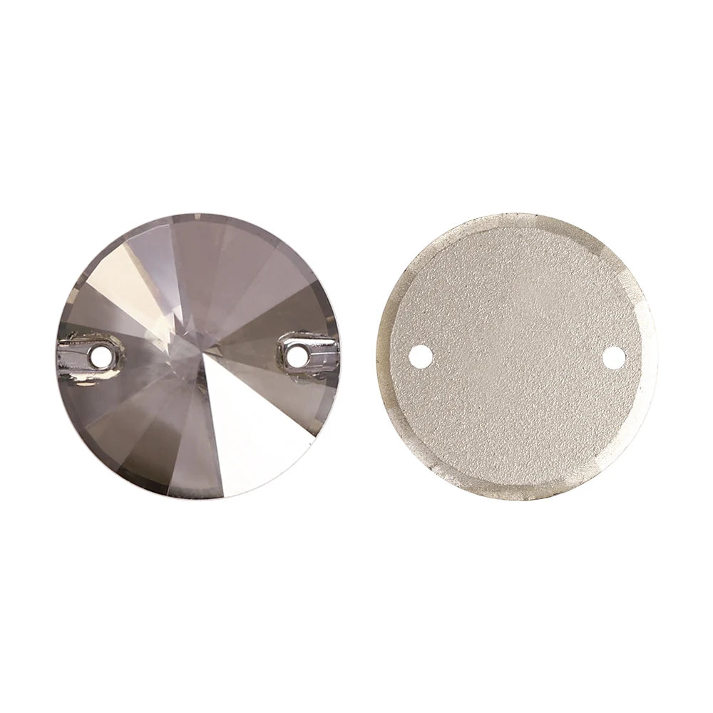 3200 QIYI Innovative Design Top Quality Rivoli Shape Flat Back Glass Crystal Sew on Rhinestones for Designer Garment Decoration