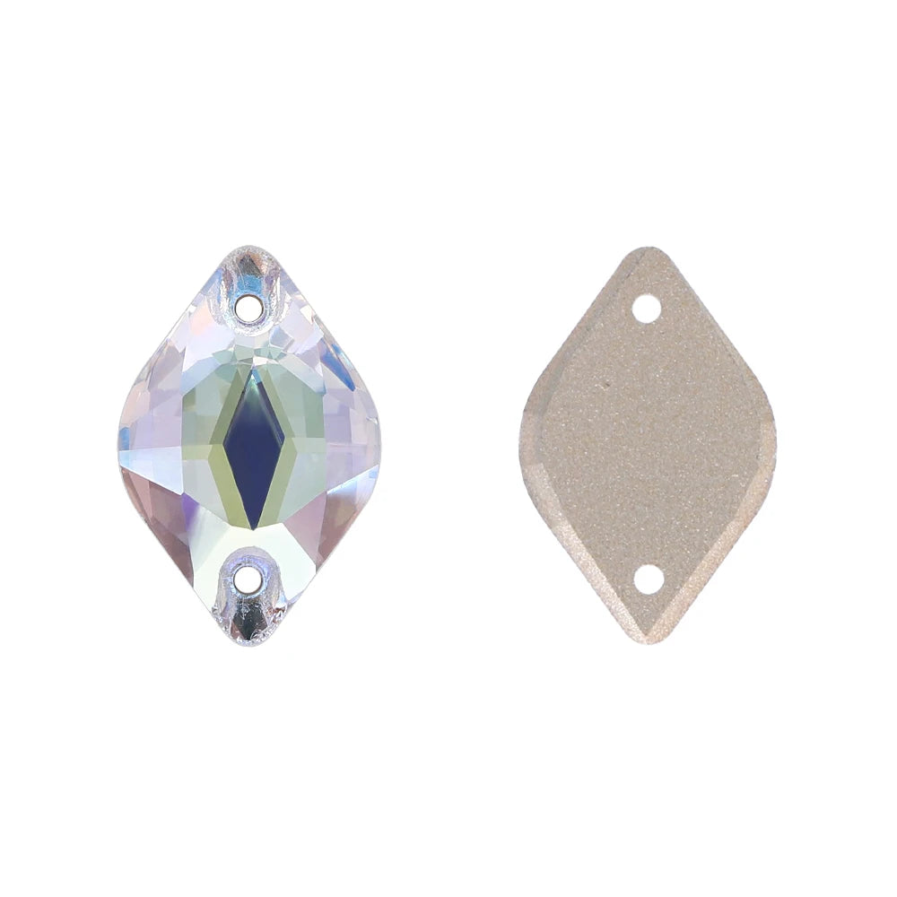 Wholesale Lemon AB Crystal Bling Custom Sew-on Rhinestones 5A Quality FlatBack 2 Holes Sewing Stones Bling Wedding Decoration