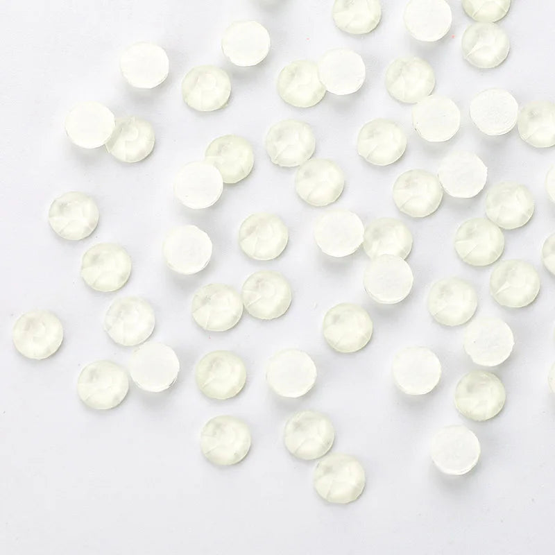 Wholesale Rhinestone Neon White Color Crystal Stone Non Hot Fix Flatback Rhinestone for Nail Art Decoration