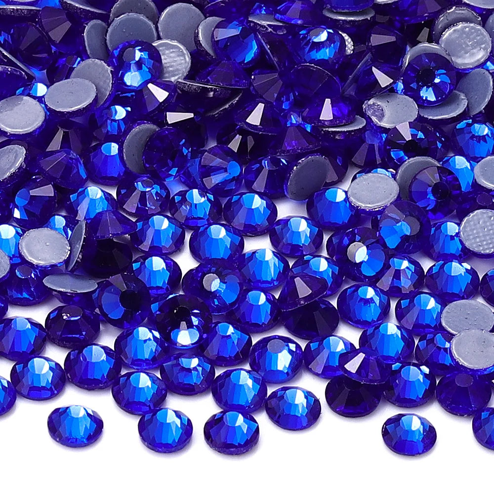 Wholesale Factory Price Qiyi Brand Top Grade 12 Facets Flat Back Hotfix Glass Crystal Rhinestone Delicate Clothing Accessories