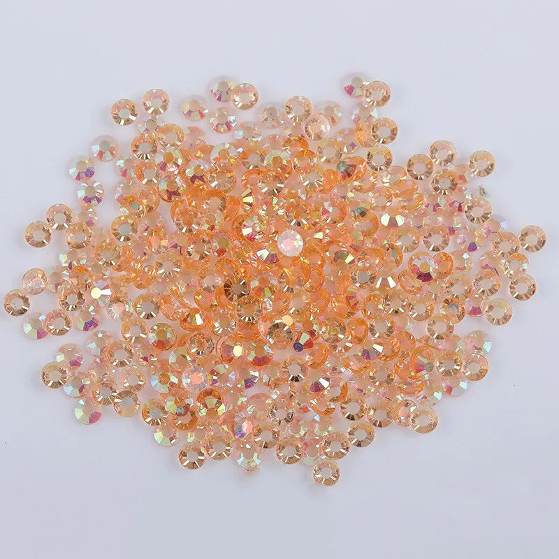 Wholesale Hot Fix Flat Bottomed Jelly Rhinestones Transparent Crystal Rhinestone for Handicrafts