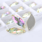 3254 QIYI Innovative Design Top Quality Grade AAAAAA Durable Clear Hard Pure Glass Flat Back Latest Fashion Sew-on Stone