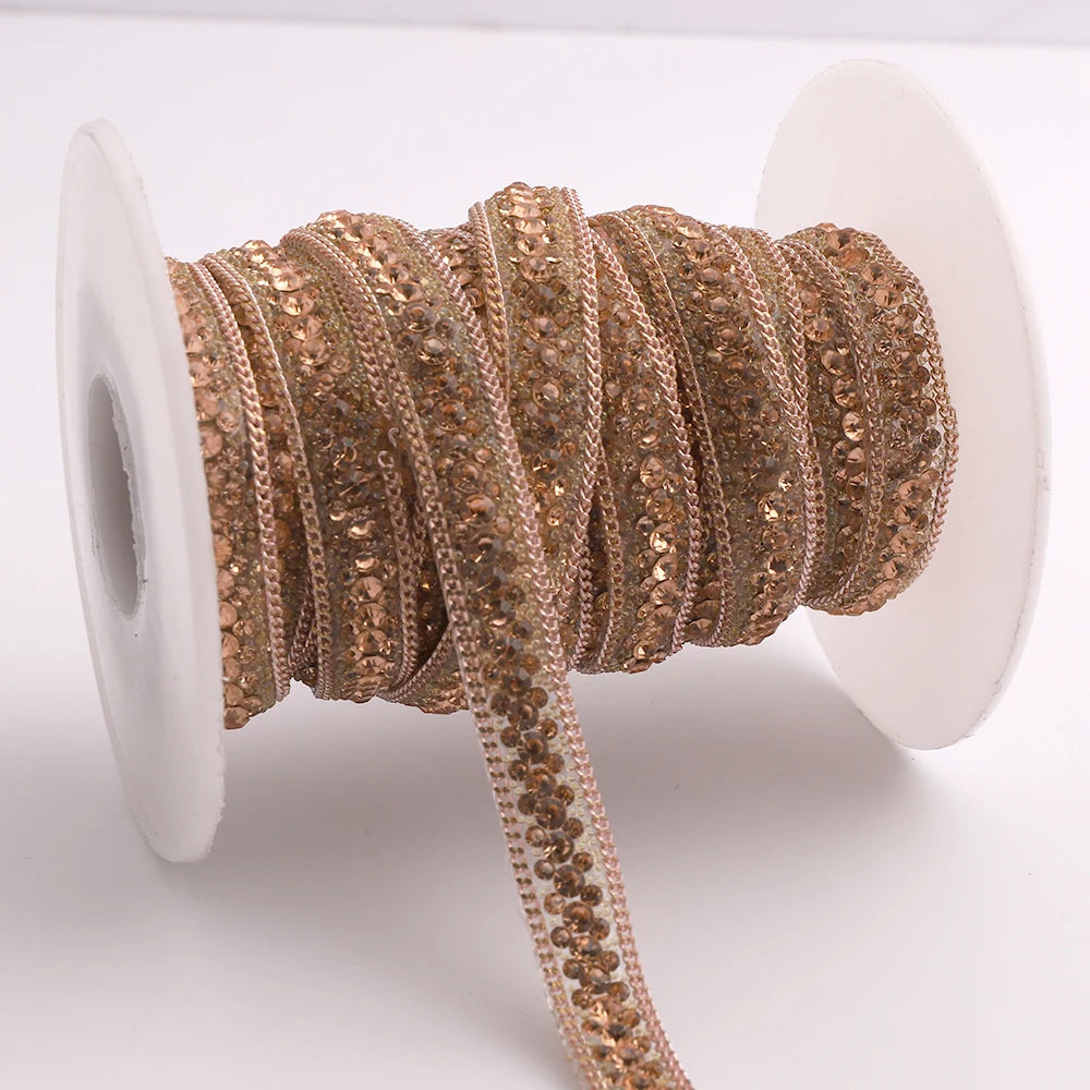Wholesale Colorful Custom Diamond Tape  Rhinestone Applique Glitter Strass Rhinestones Trinnming Gem for DIY  Decoration