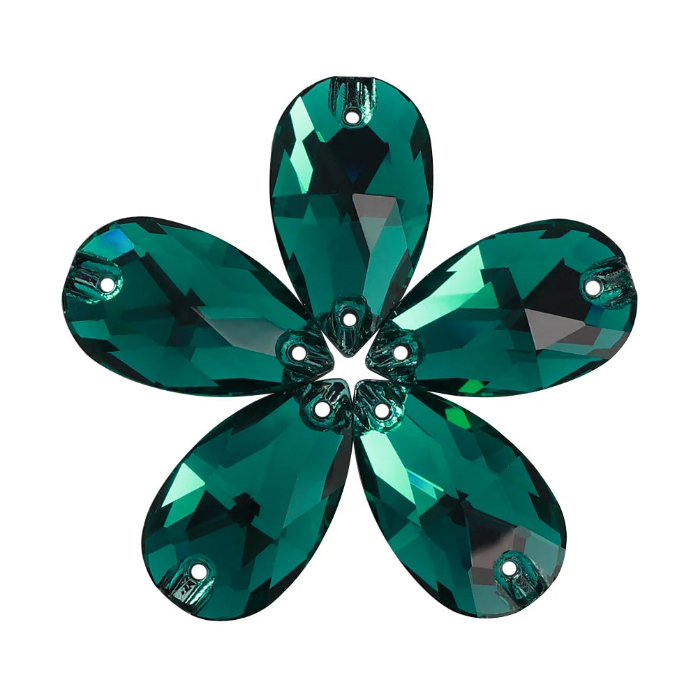 Wholesale  Drop Sew-on Stone K9 Crystal Flat Back  Rhinestones  Crystal for Sewing Glass Fancy Sew on Drop 3230