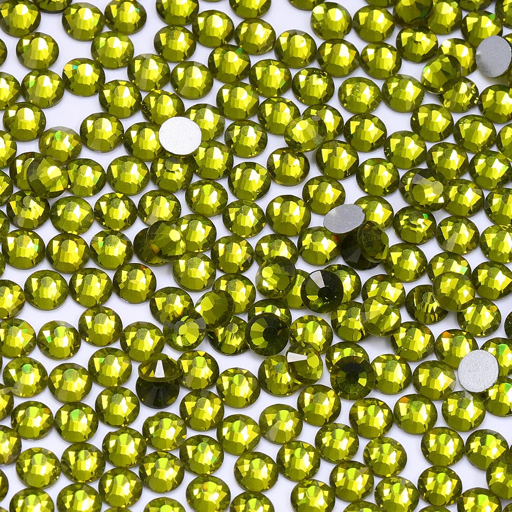 QIYI SS30-SS60 1001-1129 14400pcs Flat Back Non Hot Fix Durable Latest Fashion Popular Style Glass Crystal Rhinestones for Shoe
