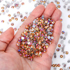 QIYI Wholesale Purple Pink  Brown Over 200 Colors Non Hotfix FlatBack Stone Glass Crystal AB Rhinestones for Tumbler