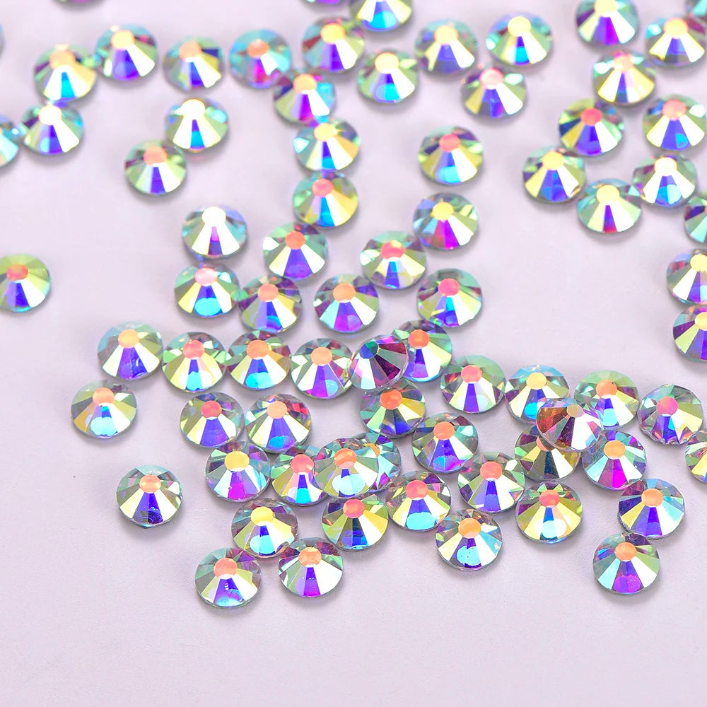 QIYI High Quality Glass  SS20 Rhinestones Bulk Wholesale Crystal AB Rhinestone for Artwork Designs