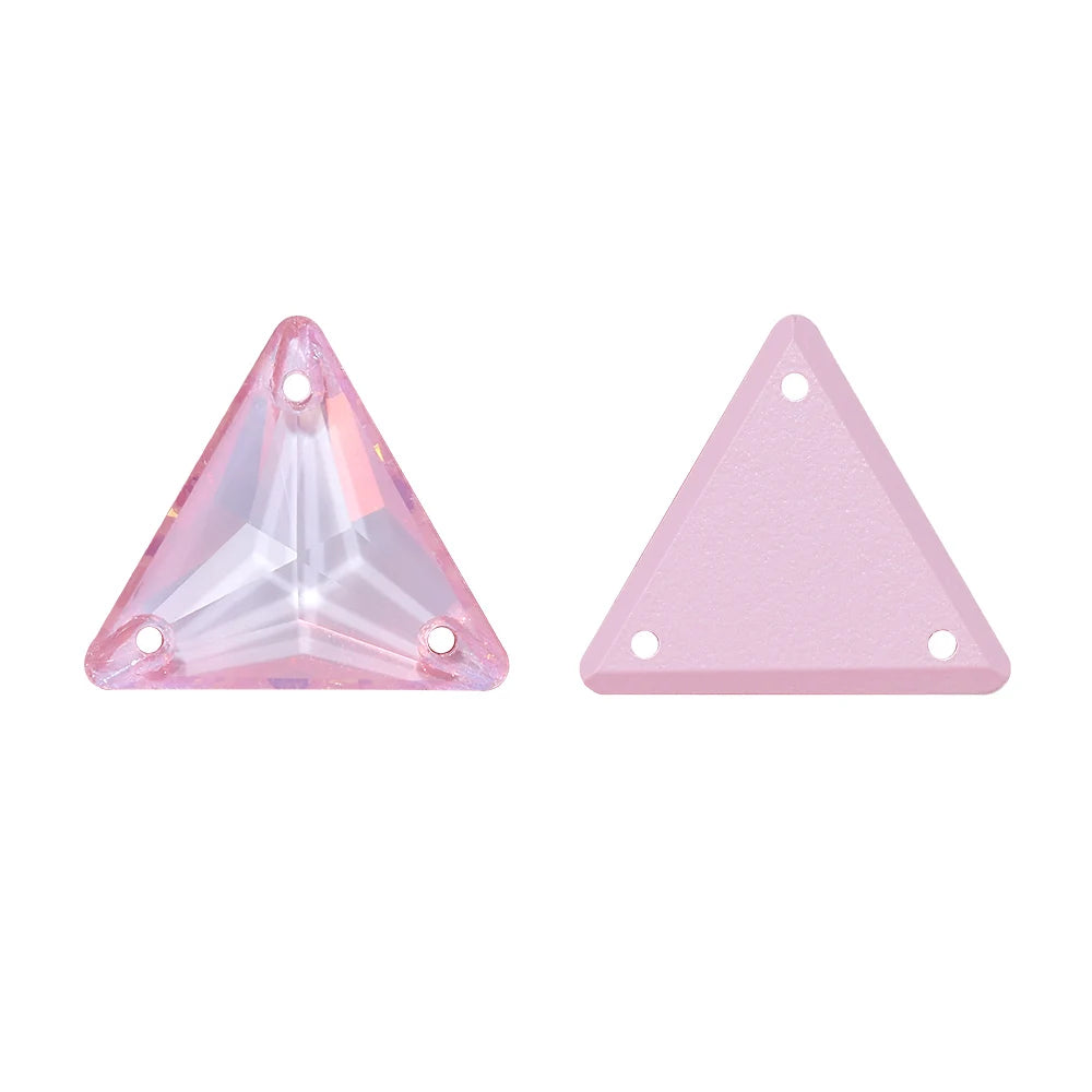 Triangle 12mm 16mm 22mm 80+Colors Sew on Rhinestones 3270  Flat Back Bling Bling Diamond Stone for Fashion Jewelry Clothes