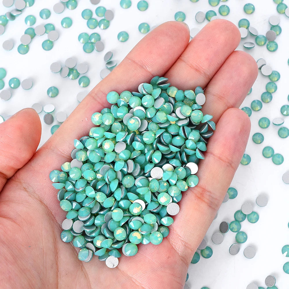 QIYI Wholesale 14400pcs Bulk Package Non Hotfix Rhinestones Glitter Bling Glue on Rhinestones for Accessories