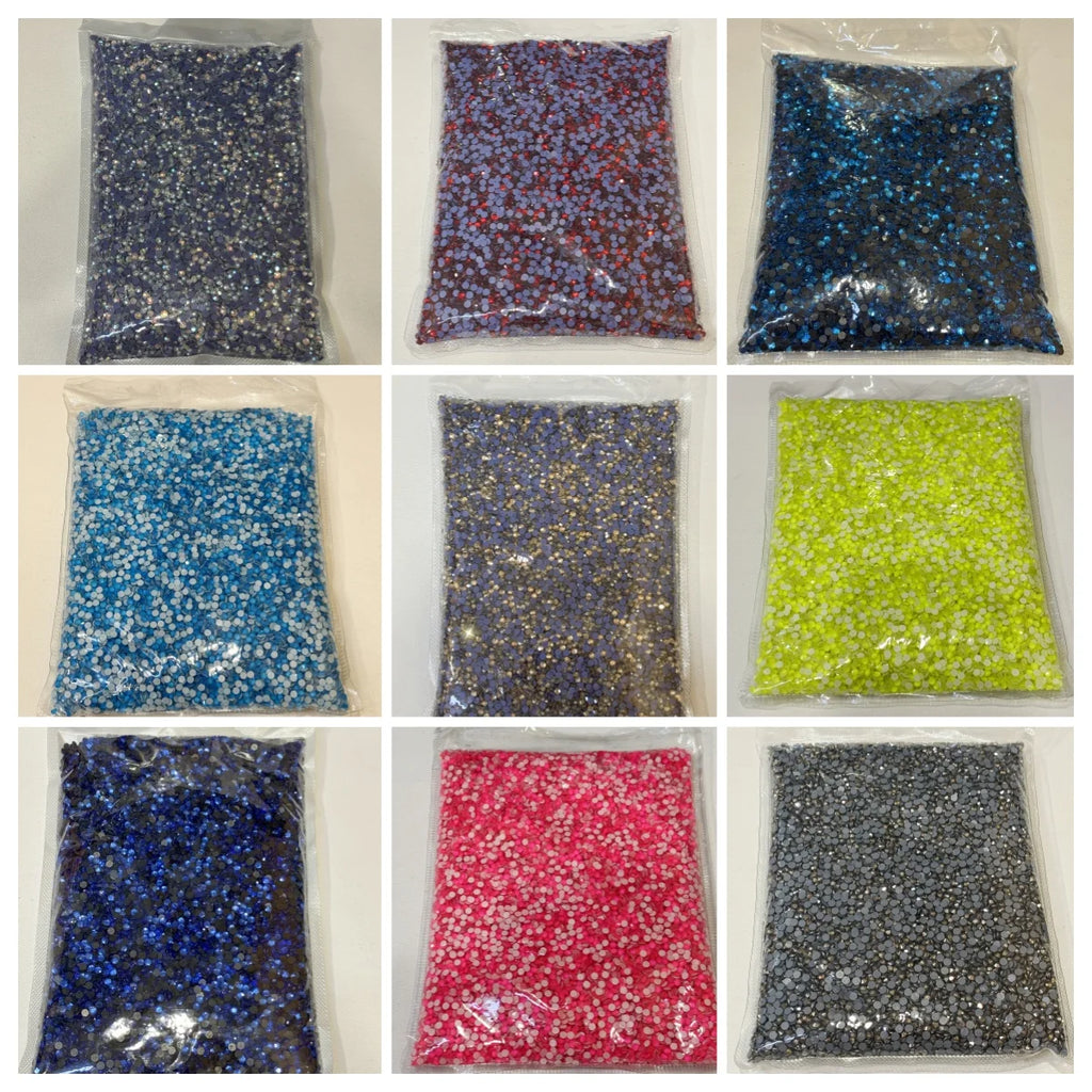 Bulk Shiny Glass Rhinestones Crystal Flatback AB DIY Nail Art Shoe Garment Decorations Hot Fix Glue-On Rhinestone