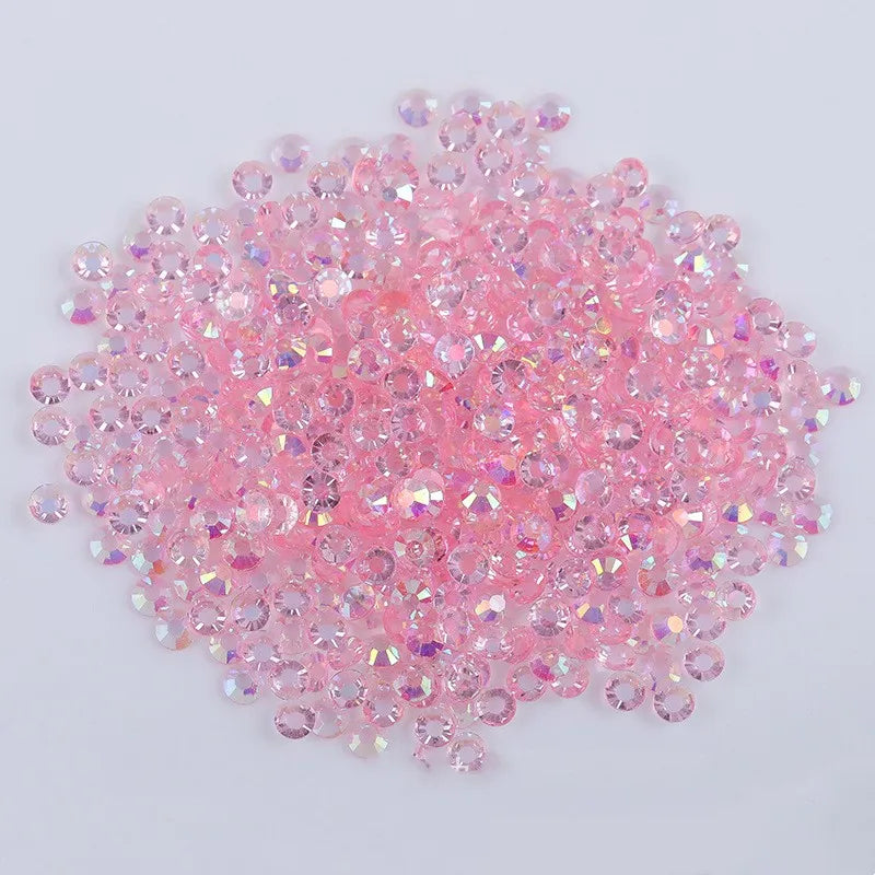 Wholesale Hot Fix Flat Bottomed Jelly Rhinestones Transparent Crystal Rhinestone for Handicrafts