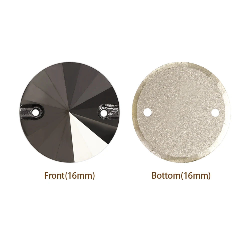 3200 QIYI Innovative Design Top Quality Rivoli Shape Flat Back Glass Crystal Sew on Rhinestones for Designer Garment Decoration