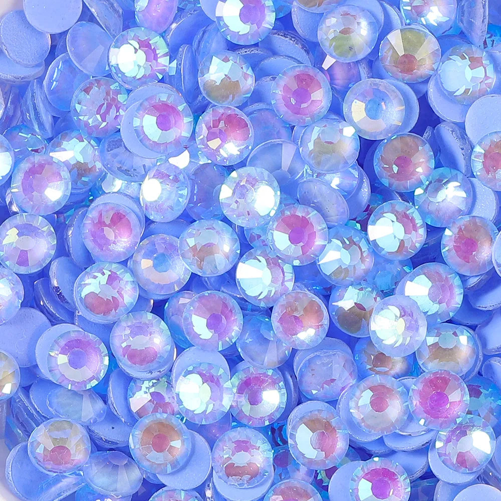 Wholesale Luminous Mocha Shimmer Color Glass Flatback Rhinestones Glass Crystals Rhinestones Diamond for Fashion Jewelry Earring