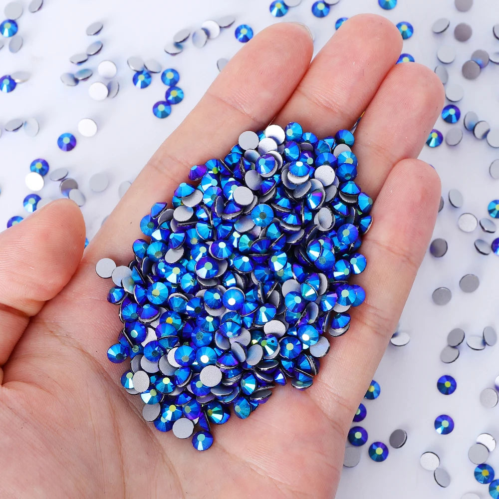 Wholesale Custom SS6-SS30 Bulk Rhinestones Christmas Crystal AB Brown Red Green Rhinestones Glass Cristal Rhinestone for Nail