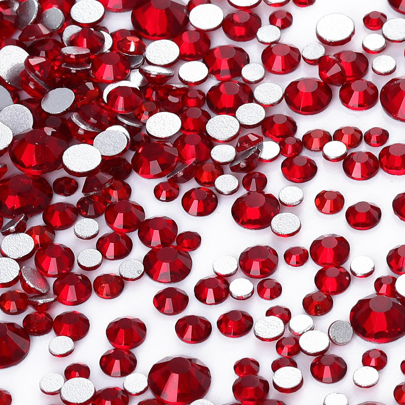 QIYI Wholesale Mixed Size Ss3-ss20 Crystal Rhinestones  Non- Hotfix Round Loose RhinestonesBulk for Decorative Nail Art Crafts
