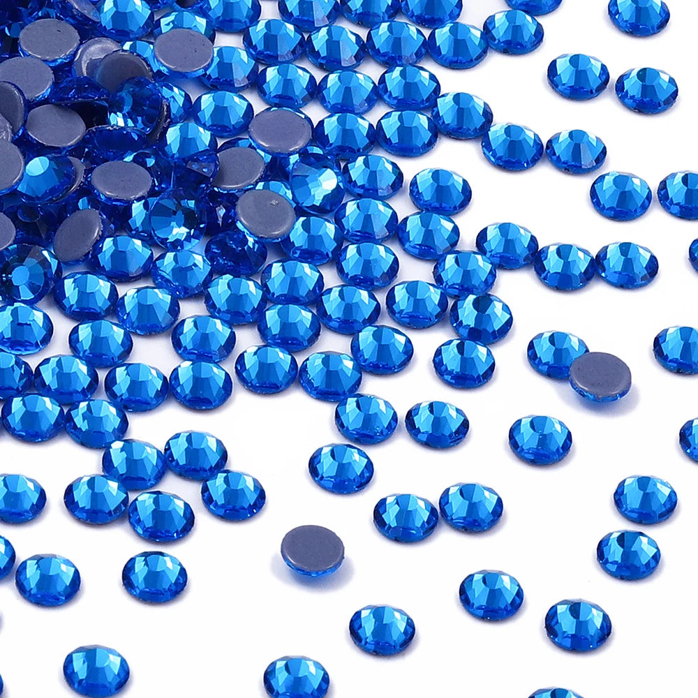 Wholesale Factory Price Flat Back Hotfix Glass Crystal Rhinestone Round Hotfix Crystal Stone Delicate for Clothing Accessories