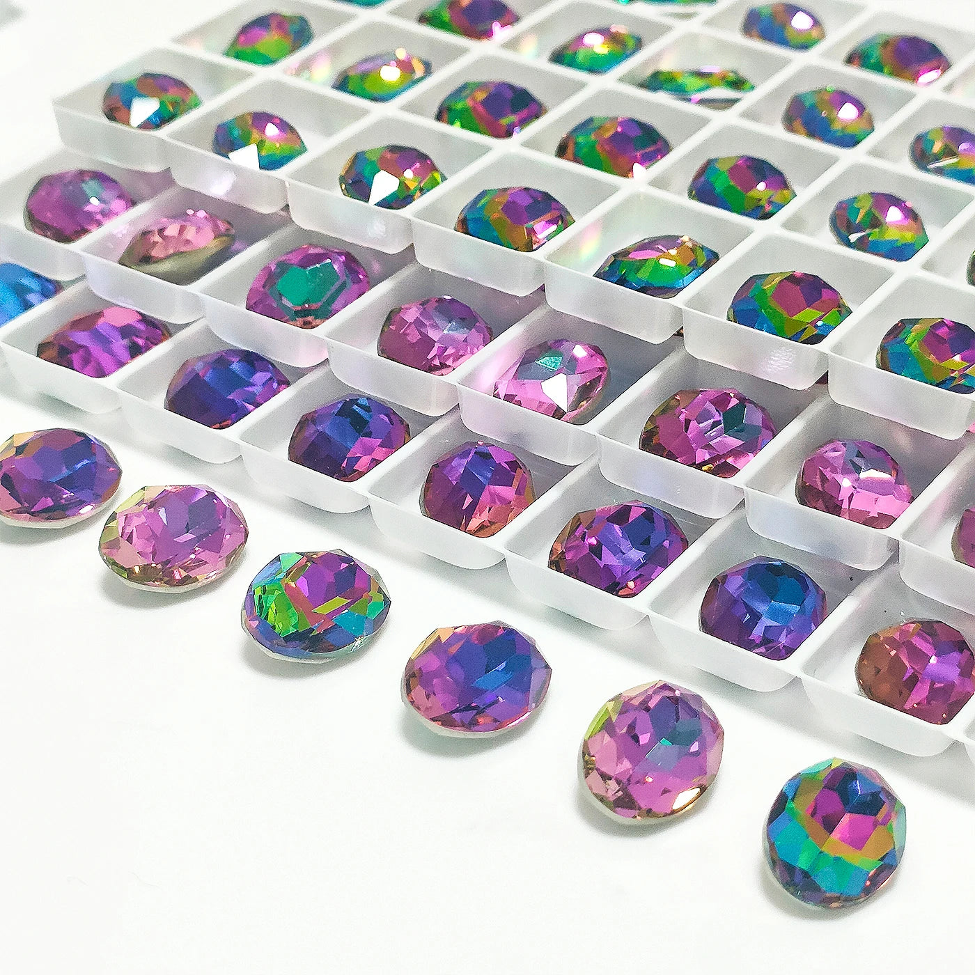 QIYI 2024  New Arrival Effect Factory Direct Wholesale Inviromental Friendly Oval Shape K9 Glass Stone for Clothing  Decoration