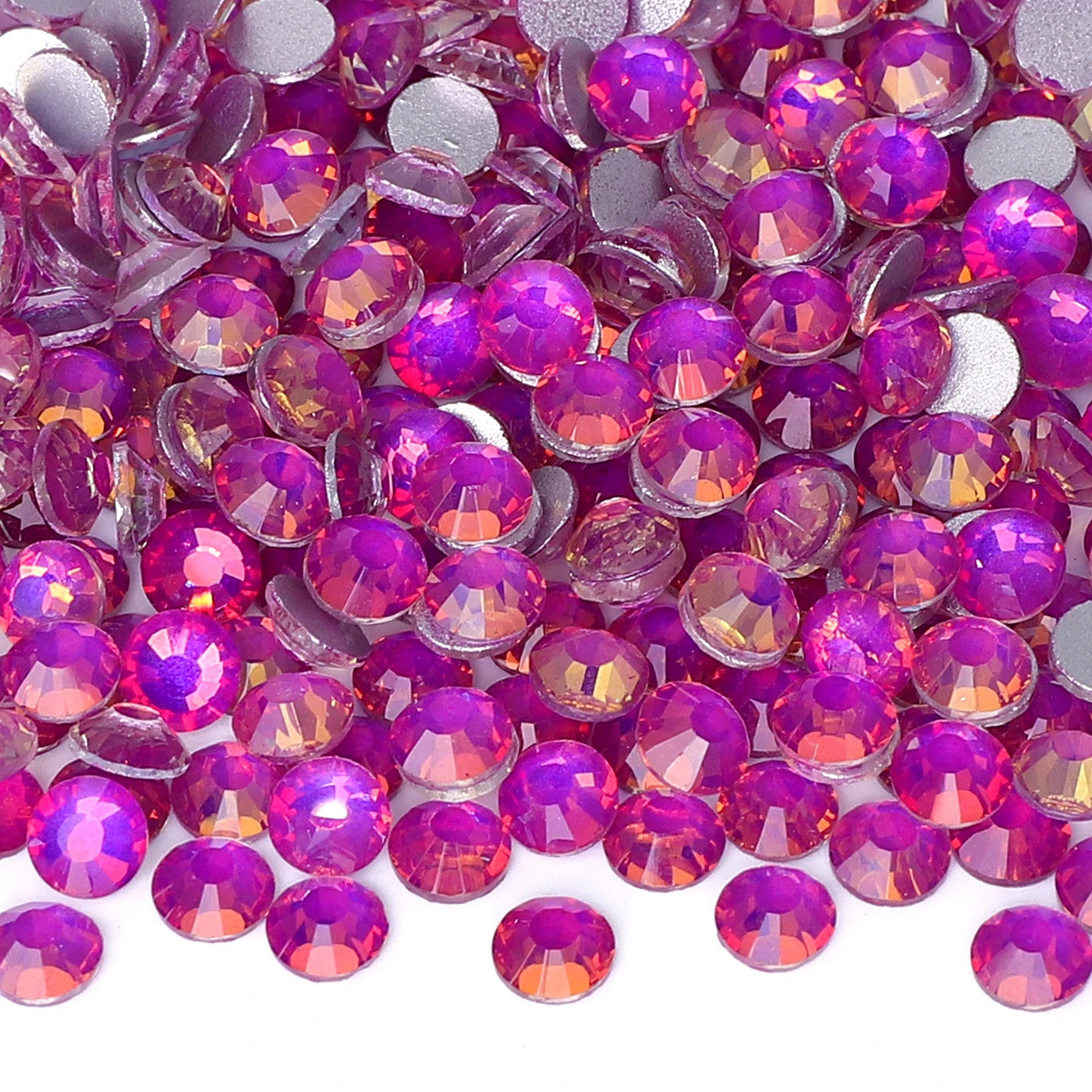 Flashing Colors New Design Wholesale Rhinestone Non Hotfix Flat Back Crystal Glass  for DIY Nail Clothing