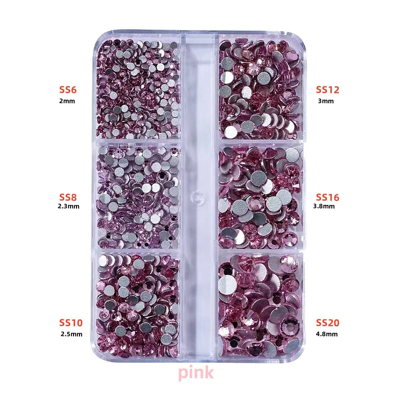 Hot Sales Nail Art Rhinestone Box Crystal Ab Colorful Rainbow Mix Shape Nail Diamond Decoration Nail Crystals Rhinestones