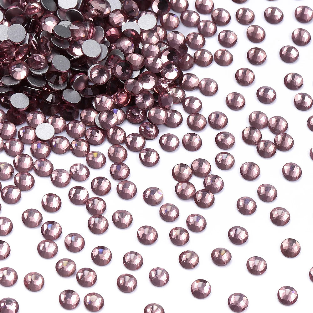 Wholesale Over 200 Colors Non Hotfix Rhinestones SS6-SS30 Glass Crystal Flatback Regular Cut Rhinestones for Shoes and Nails Art