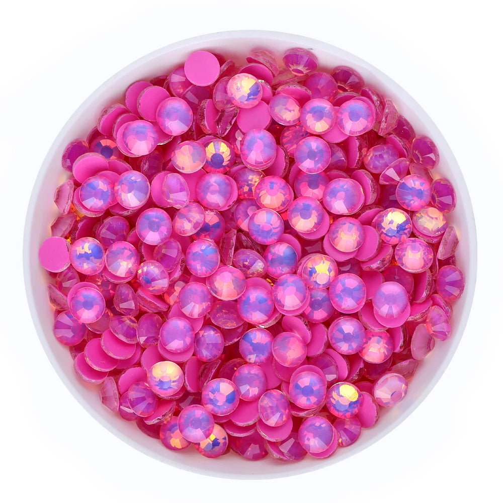 QIYI Hot Sale 3mm 4mm 5mm 6mm Crystal Mocha Opal  Clear Non Hotfix Glass Rhinestones Wholesale Trimmings for Nail Art