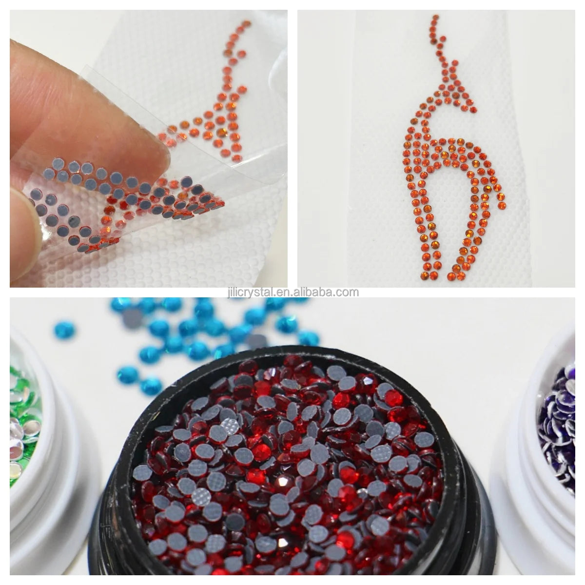 Wholesale SS10 Flatback Rhinestone Hotfix Accessories 1440pcs for Clothing Shoes Bags & Nails Glue-On Technique
