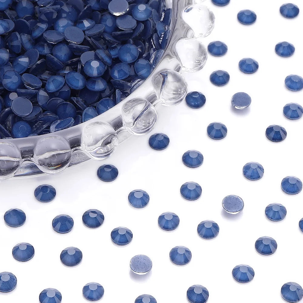 QIYI Wholesale Rhinestones Bulk Mocha Neon Glass Rhinestones Flat Back Non Hotfix Stones and Crystals for Clothes