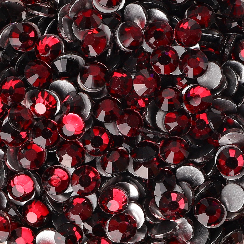 Ready Stock 10 Kinds Red Colors S6-SS30 Bulk Regular Cut 12 Facets 4A+ Rhinestones Crystal Angola 2024 New Design Glass Clothing