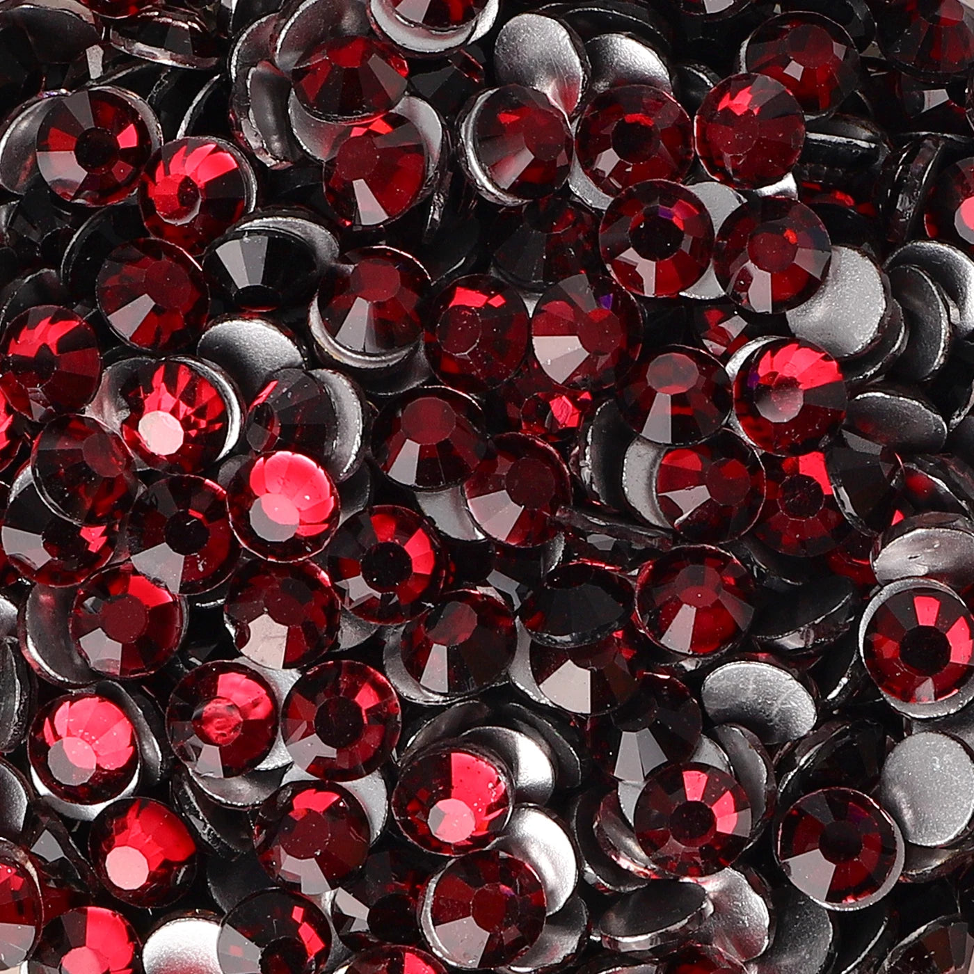 Ready Stock 10 Kinds Red Colors S6-SS30 Bulk Regular Cut 12 Facets 4A+ Rhinestones Crystal Angola 2024 New Design Glass Clothing