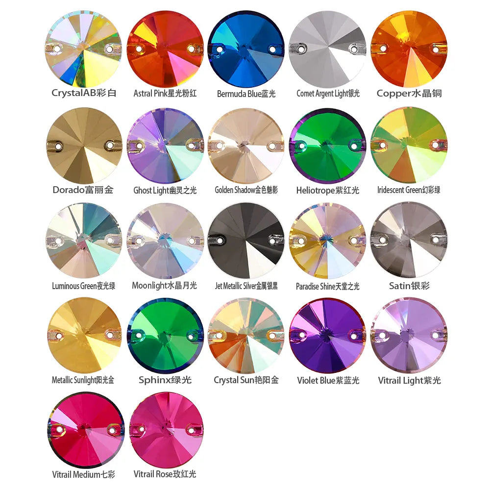 QIYI Hot Sale Sewing on Glitter Diamond Point Back Crystal Glass Fancy Gems for Art Performance Costumes
