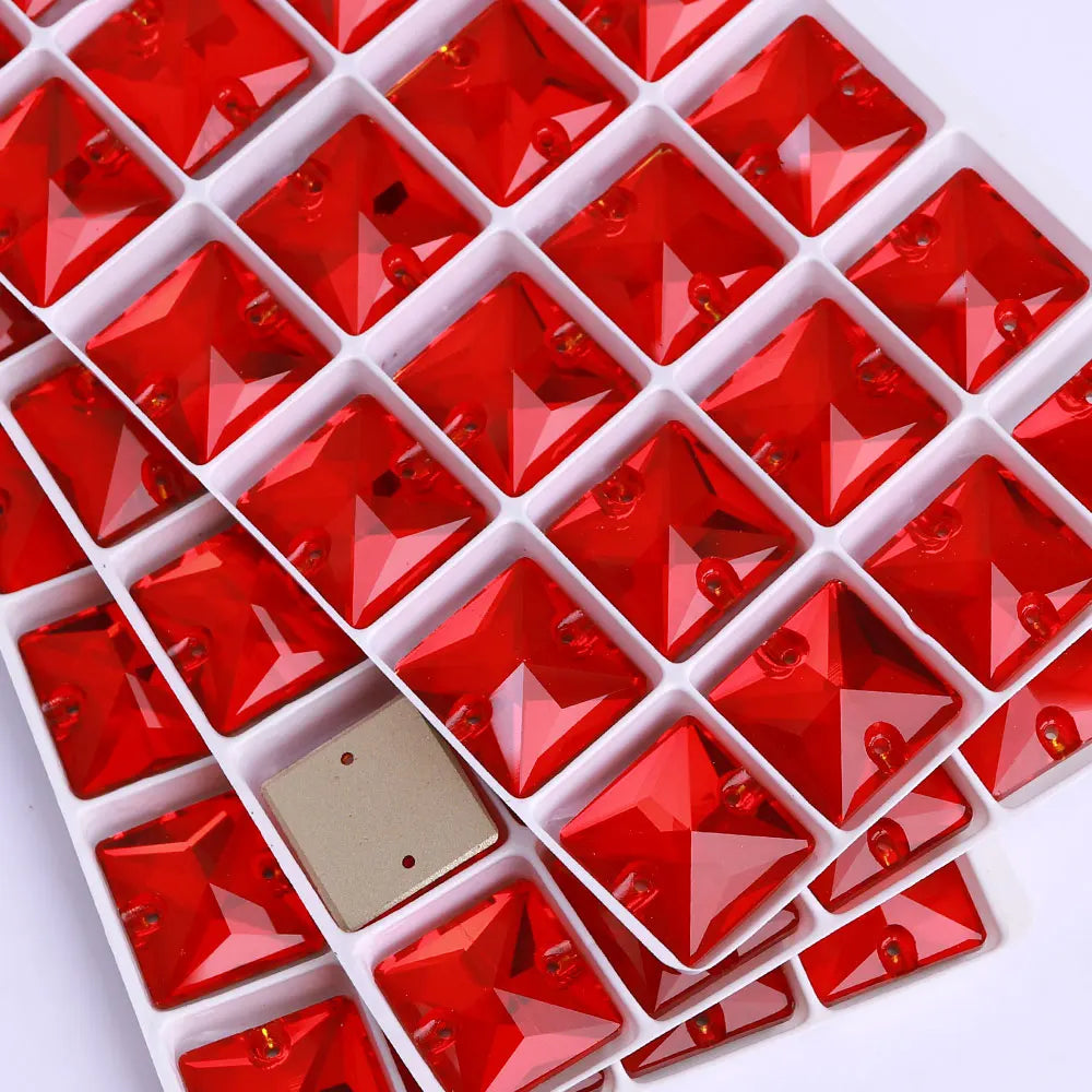 QIYI 3240 High Quality K9 Glass Crystal Rhinestones Glass Beads Triangle Sew-on Crystal Stones for Wedding Dress Bags Shoes