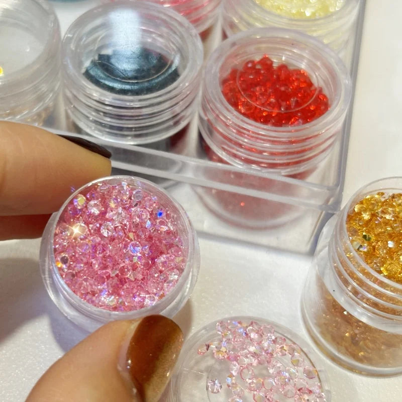 Factory Direct 2mm Crystal Resin Rhinestone Nail Art Rhinestone Jewelry Decoration Point Back Rhinestone