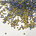 Gold AB Flat Back Rhinestone Factory Wholesale Hot Fix Glass Crystal Rhinestone Nail Art DIY Decoration Materials