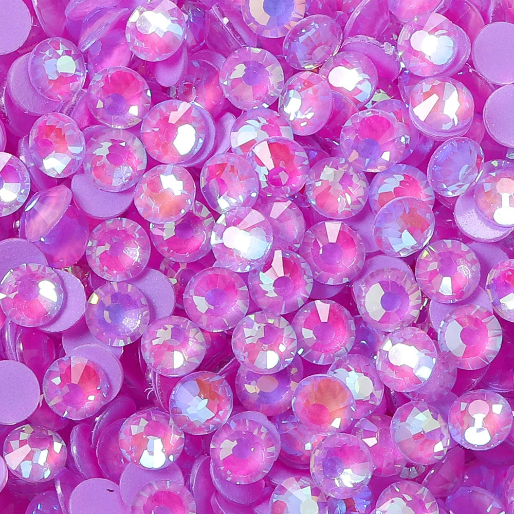Wholesale Luminous Mocha Shimmer Color Glass Flatback Rhinestones Glass Crystals Rhinestones Diamond for Fashion Jewelry Earring
