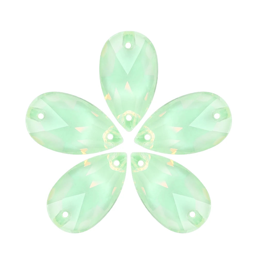 High Quality Hand-Sew on DIY Drill Drop-Shaped  Glass Crystal Rhinestone Sew-On  Setting for Shoes & Dresses for Fashion