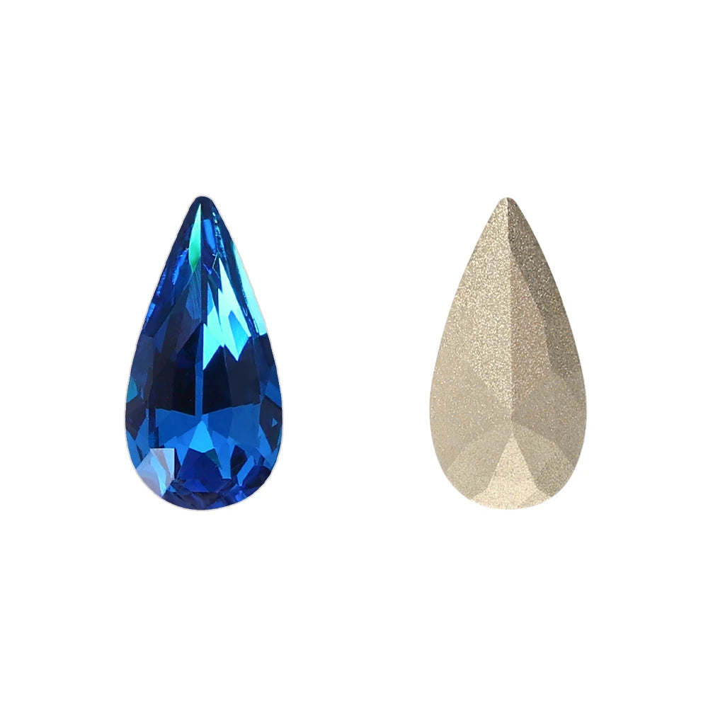 4322 Tear Drop Shape K9 Glass Grade AAAAAA High Quality 12 Facets Customized Color Point Back Rhinestone for Clothing Decoration